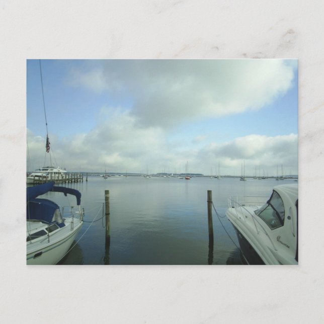 Titta på hamnen vykort (Framsida)