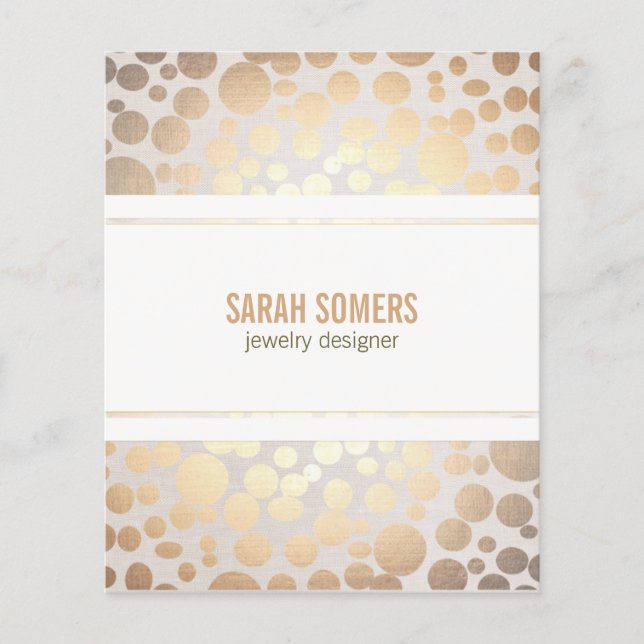 Titta på Jewelry Designer Faux Guld Löv Circle Lin Flygblad (Framsidan)