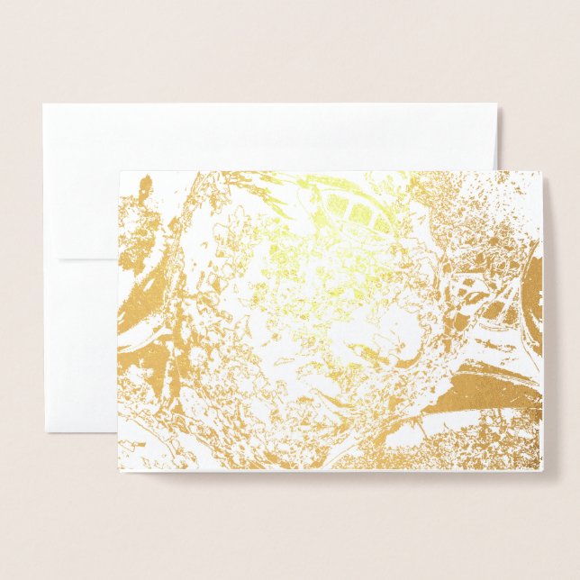 Titta på Kärlek Golden Folierat Kort (Framsida med kuvert)