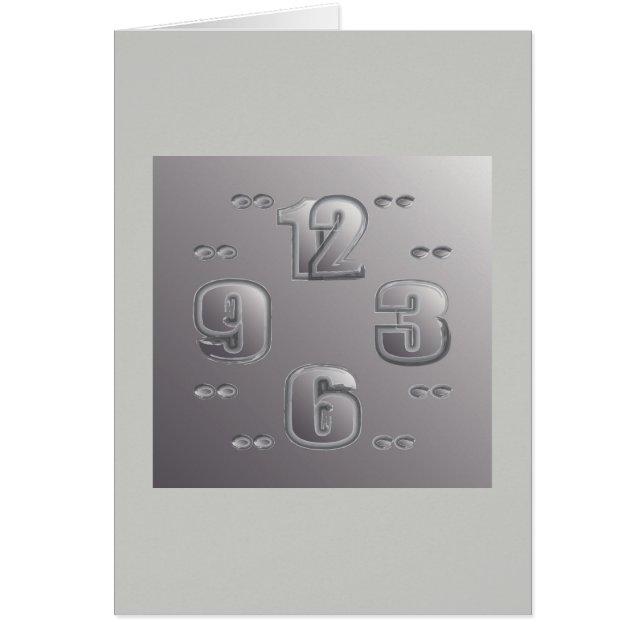 titta på klockan hälsningskort (Framsidan)