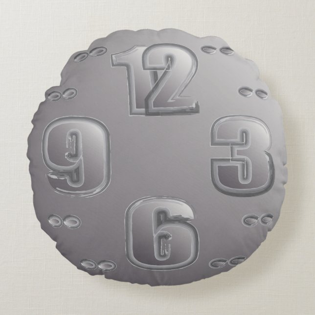 titta på klockan rund kudde (Framsidan)