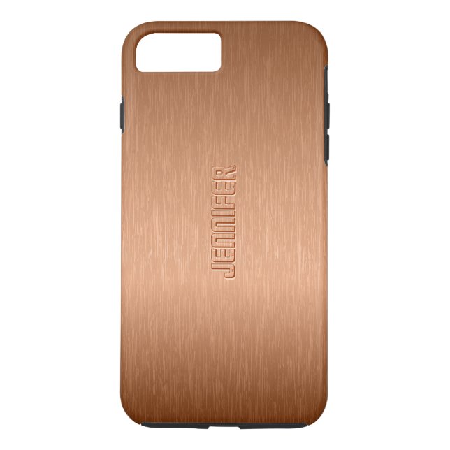 Titta på kopparfärgerna Brushed Aluminium Case-Mate iPhone Skal (Baksida)