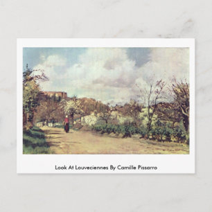 Titta på Louveciennes av Camille Pissarro Vykort