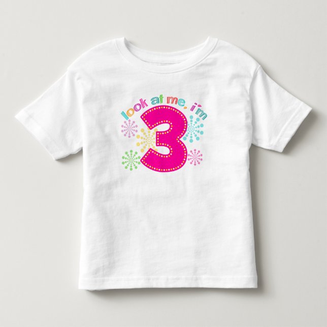 Titta på mig, jag är 3 - Rosa Tee Shirt (Framsida)