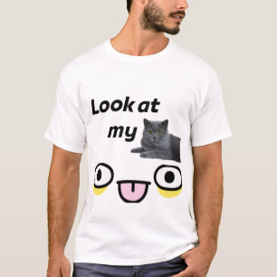 Titta på min katt-tröja Rolig söt katt Älskare pre T Shirt