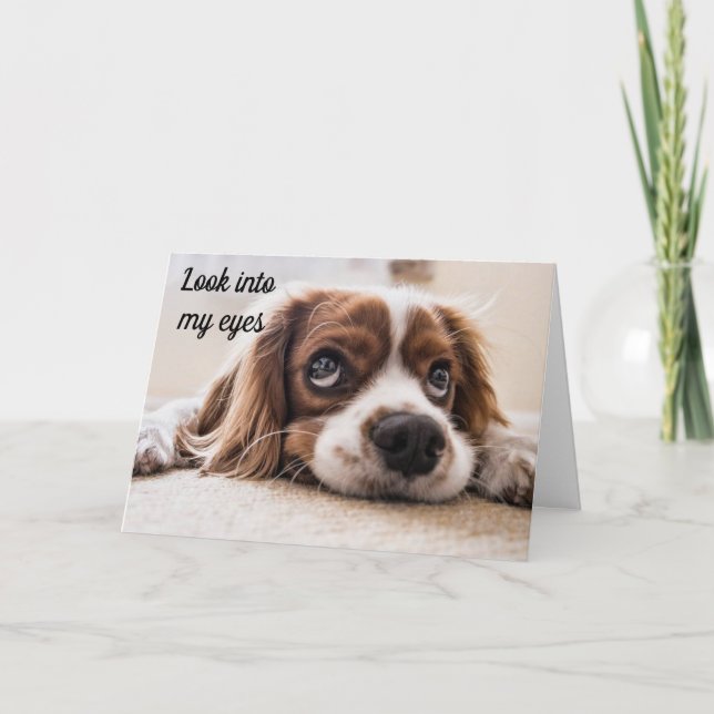 *TITTA PÅ MIN ÖGON* BIRTHDAY ÖNSKEMÅL FÖR "DU" KORT (Framsida)