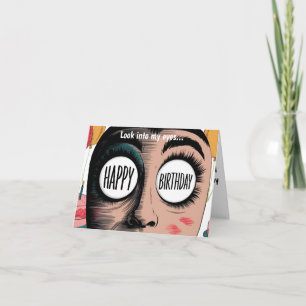 Titta på min ögon grattis på födelsedagen ansikte kort