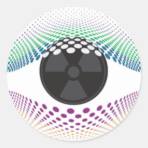 Titta på min ögon runt klistermärke