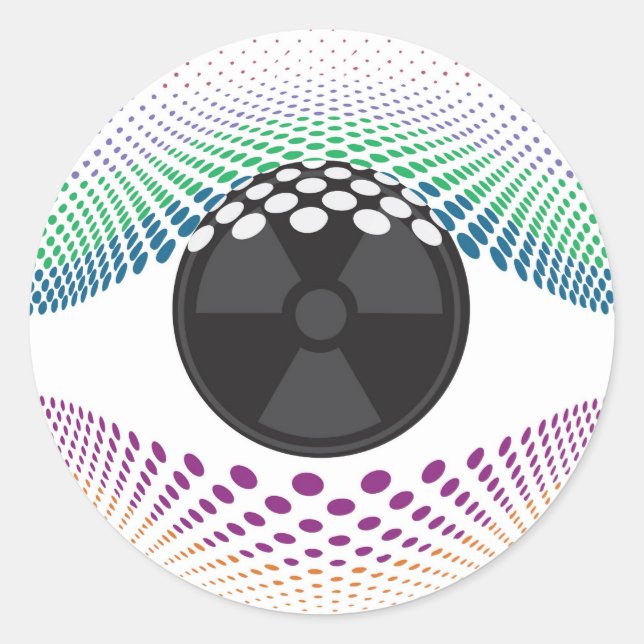 Titta på min ögon runt klistermärke (Framsida)