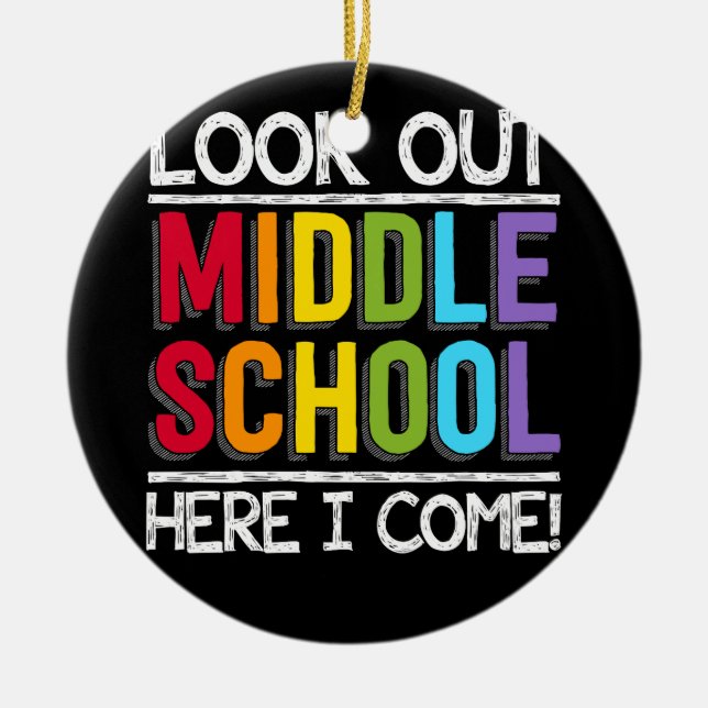 Titta på Mitten-skolan här i Kom Julgransprydnad Keramik (Framsidan)