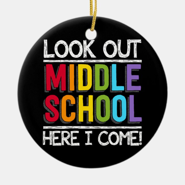 Titta på Mitten-skolan här i Kom Julgransprydnad Keramik (Framsidan)