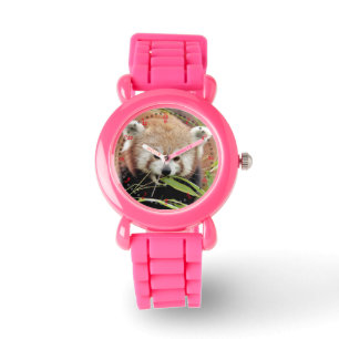 Titta på röd panda. Panda roux. Armbandsur