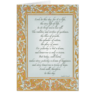 Titta på sanskrit Proverb. Hälsningskort