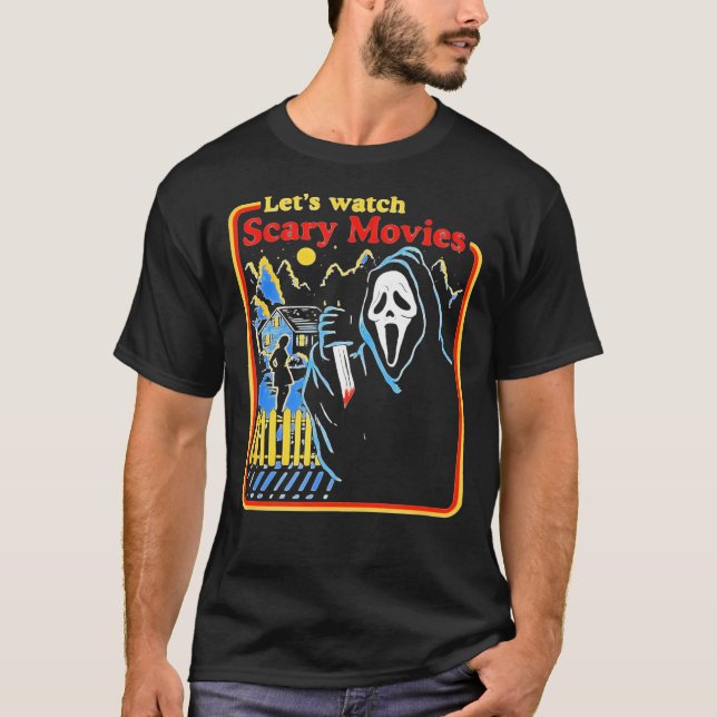 Titta på Scary Movies Skräm Horror Classic T-Sh T Shirt (Framsida)