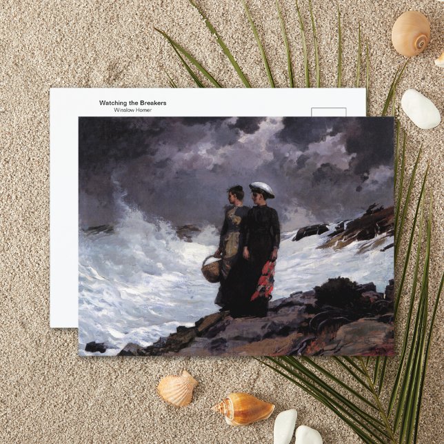 Titta på Sjölandskapet Breakers Winslow Homer Vykort (Skapare uppladdad)