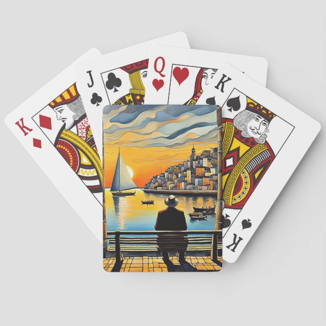 Titta på solnedgången 1 casinokort (Baksidan)
