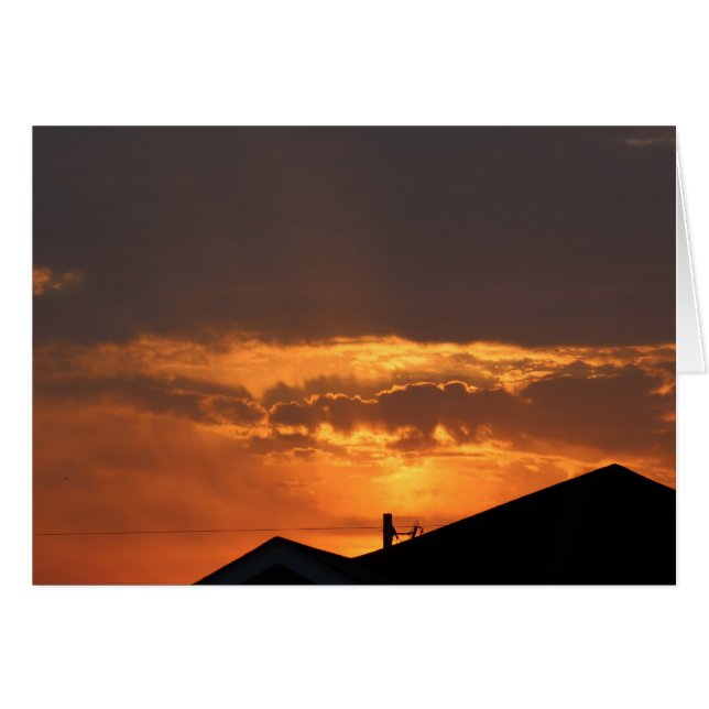 Titta på soluppgången hälsningskort (Framsidan Horizontal)