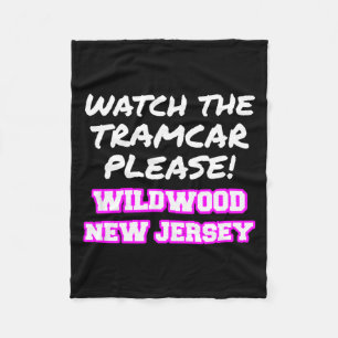 Titta på spårvagnen Vill Wildwood New Jersey Semes Fleecefilt