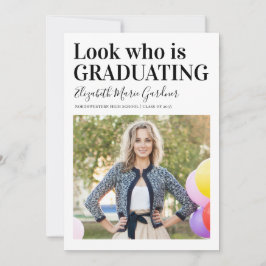 TITTA PÅ VEM SOM GRADUERAR Student Photo Studenten Meddelande