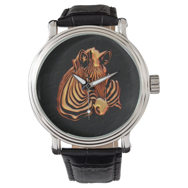 Titta på Zebra 1 och 2 - numeriska alternativ Armbandsur (Framsida)