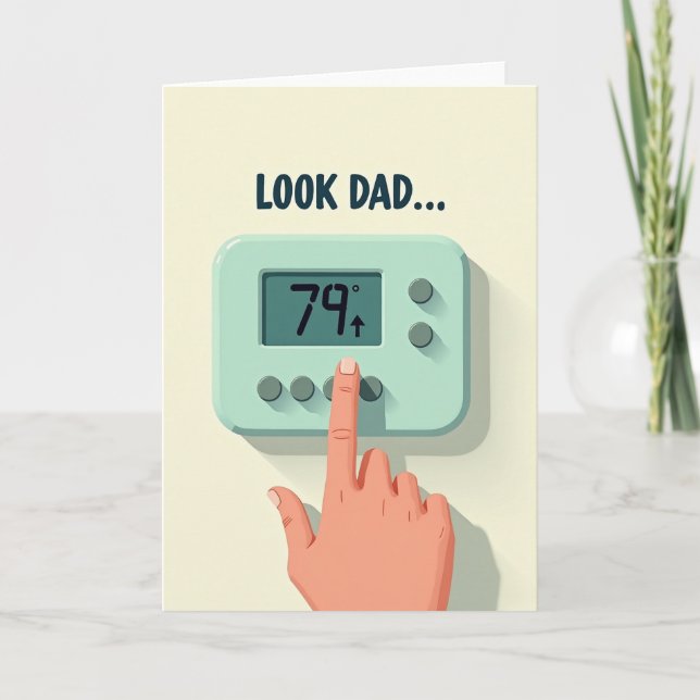 Titta pappa Grafik Roligt Kort (Framsida)