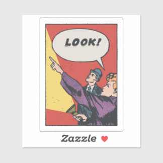 TITTA! Saken på himlen • Golden Era Comic Art Klistermärken