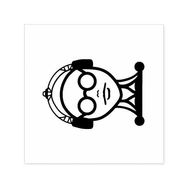 Titta Se i Nyanser Trä Konst Stämpel (Design)