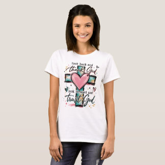 Titta tillbaka och tacka Gud Kristalltröja T Shirt