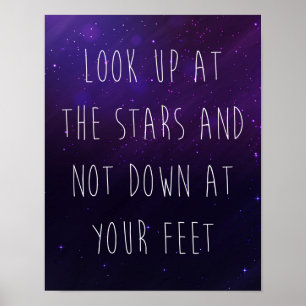 Titta upp i den motiverade stjärnan poster