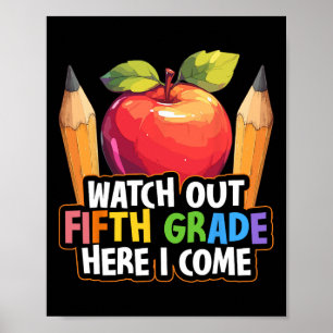 Titta ut femte klass här kommer jag 5:e klass till poster