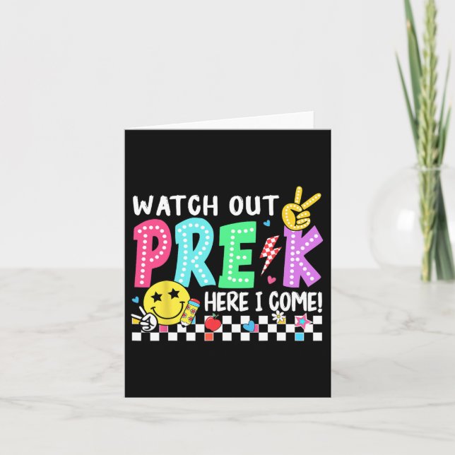 Titta ut för Prek Här kommer jag Pre-kindergarten  Kort (Framsida)