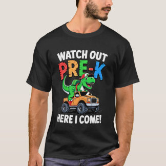 Titta ut förskola här kommer jag Söt dinosaurie sk T Shirt