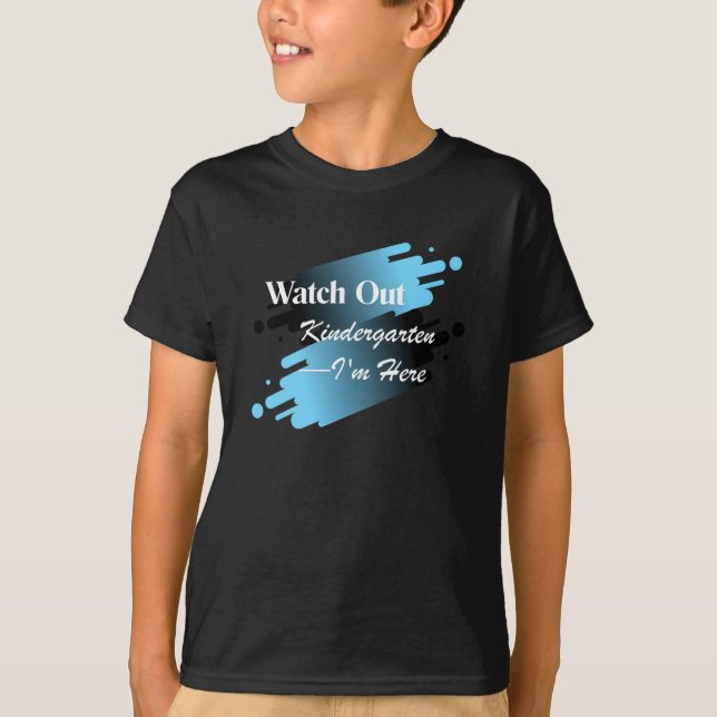 Titta ut förskola jag är här T-Shirt (Framsida)