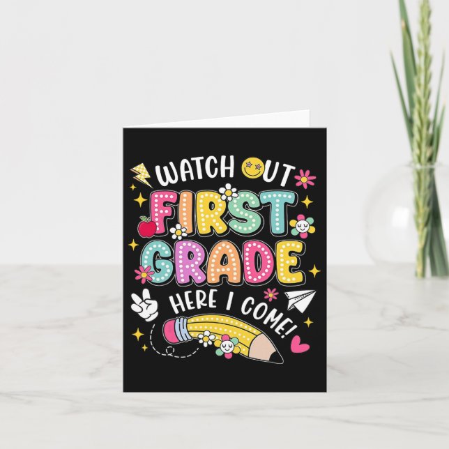 Titta ut första klass här kommer jag tillbaka till kort (Framsida)