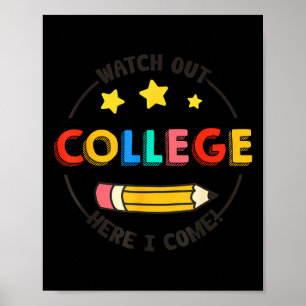 Titta ut högskola här kommer student tillbaka till poster