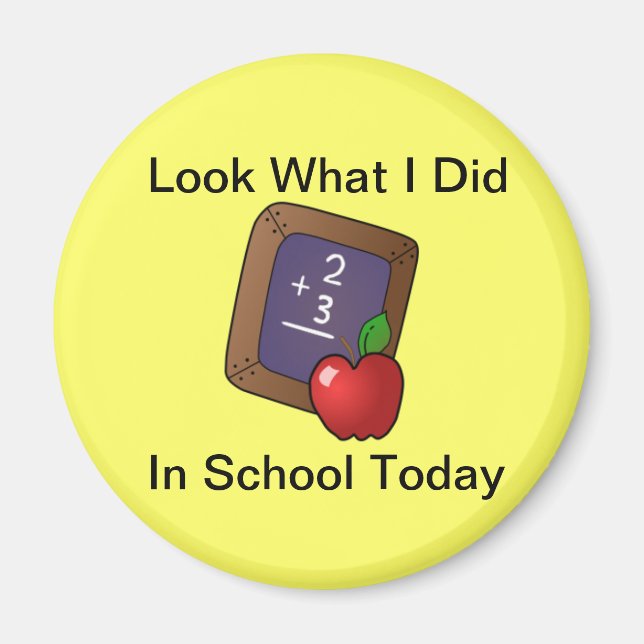 Titta vad jag gjorde i skolmagnet magnet (Framsidan)