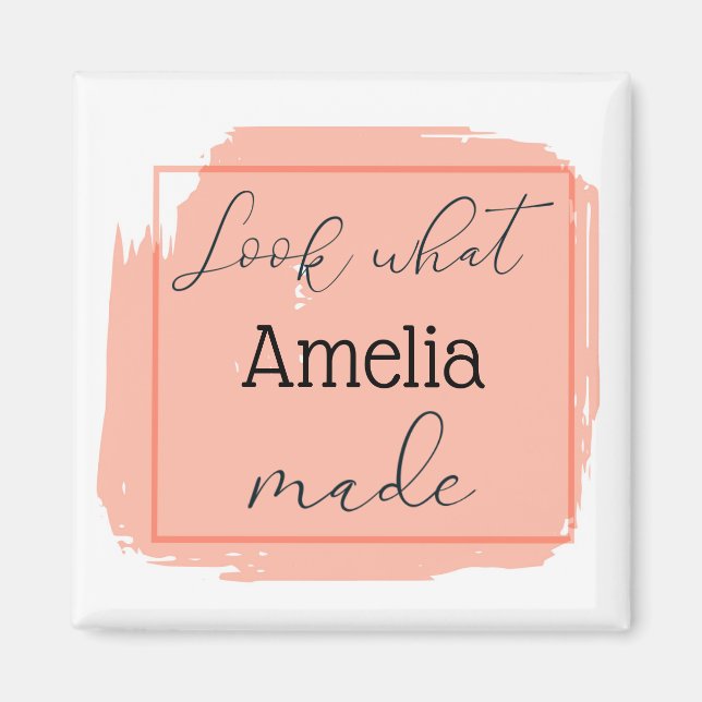 Titta vad jag har gjort med Personlig Magnet (Framsidan)