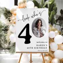 Titta vem som är 40! Modernt foto 40-årsdag
