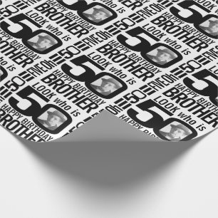 Titta vem som är 50 fotobroder mono 50-årsdagen presentpapper