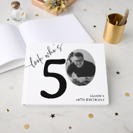 Titta vem som är 50! Modern foto 50-årsdag Gästböcker