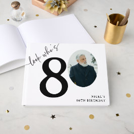 Titta vem som är 80! Modern foto 80-årsdag Gästböcker