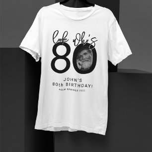 Titta vem som är åttio   Foto 80-årsdag T Shirt
