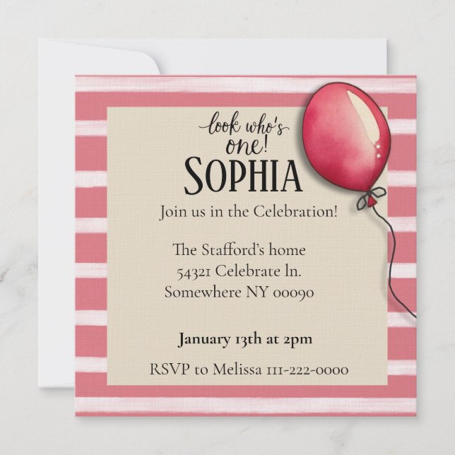 Titta vem som inbjuder till en födelsedag inbjudningar (Framsida)