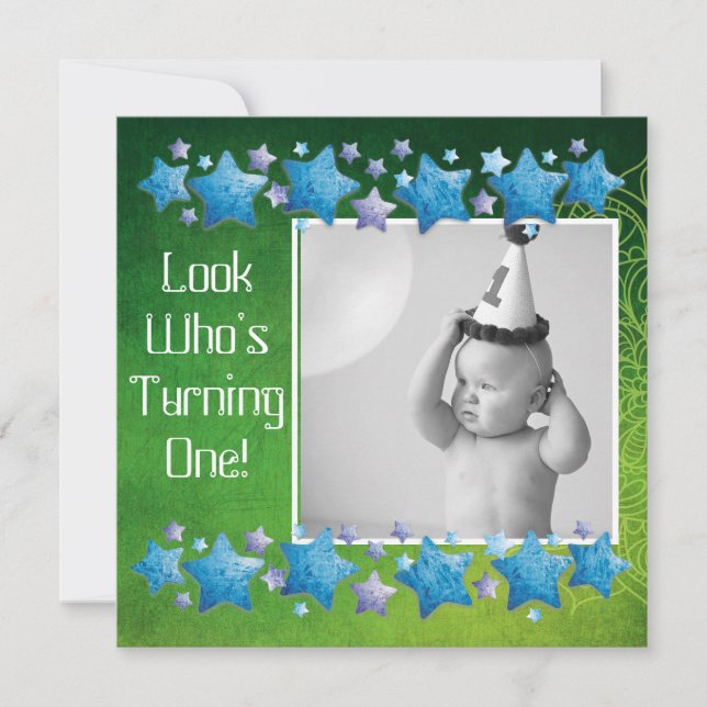 Titta vem som turar 1, första födelsedagsinbjudan inbjudningar (Framsida)