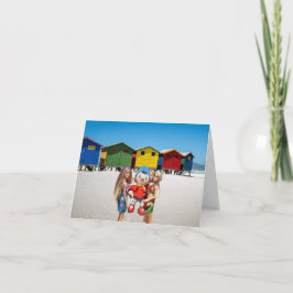 Titta vem vi hittade på stranden. kort