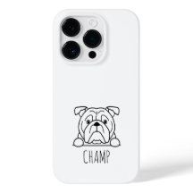 Tittande amerikansk bulldogg Telefonfodral med ege
