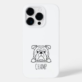 Tittande amerikansk bulldogg Telefonfodral med ege
