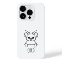 Tittande Chihuahua Söt Anpassad Namn Telefonfodral