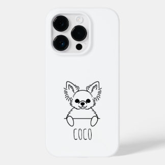 Tittande Chihuahua Söt Anpassad Namn Telefonfodral
