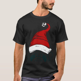 Tittande Pug-skiss! Julpug med röd tomteluva T Shirt
